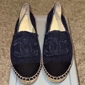 Chanel denim espadrilles